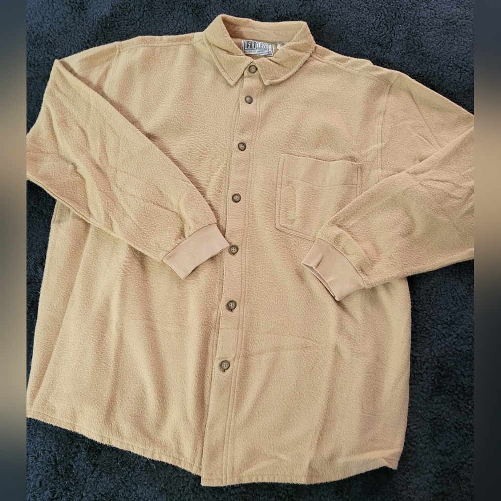USA Classic Authentic Outfitters Fleece Knit Shirt Mens XI